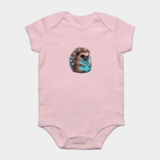 Hedgehog  It has an array of spines and flowers on its back Baby Bodysuit